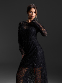 Платье макси ISSA Plus модель 15428_черный Фото