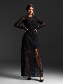 Платье макси ISSA Plus модель 15428_черный Фото