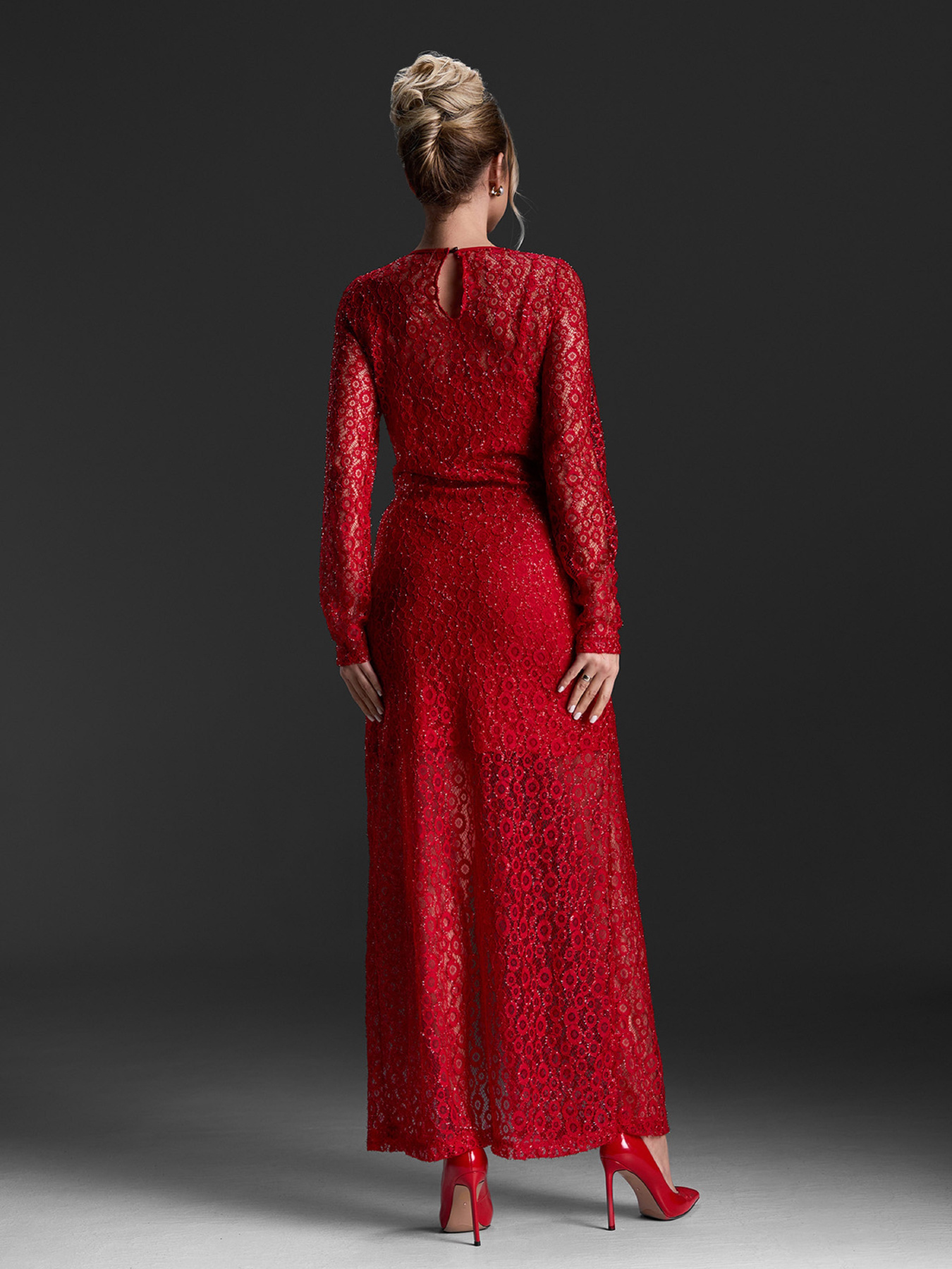 Платье макси ISSA Plus модель 15428_красный Фото