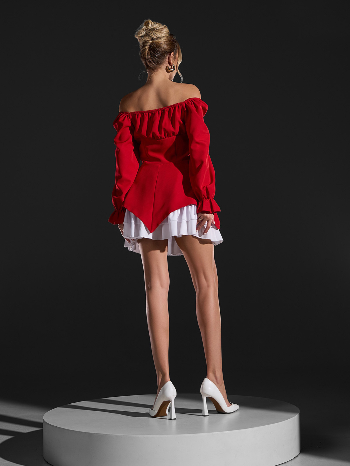 Платье мини ISSA Plus модель SA-682_красный Фото