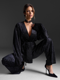 Костюм ISSA Plus модель 15424_черный Фото