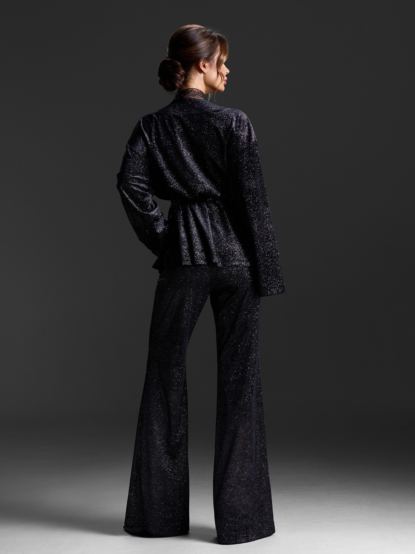 Повседневный костюм ISSA Plus модель 15424_черный Фото