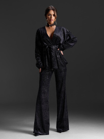 Повседневный костюм ISSA Plus модель 15424_черный Фото