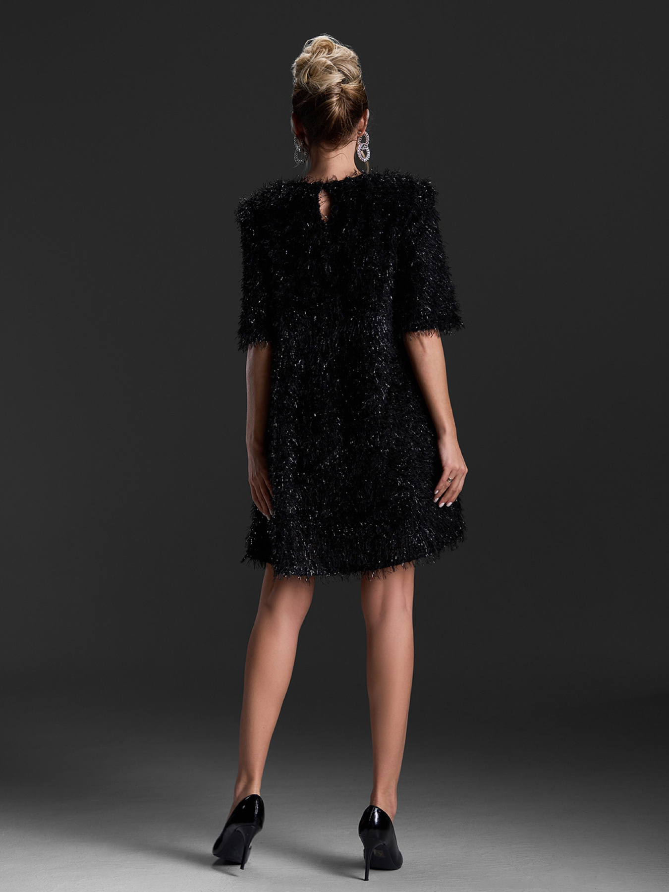 Платье мини ISSA Plus модель 15432A_черный Платье мини ISSA Plus модель 15432A_черный Фото