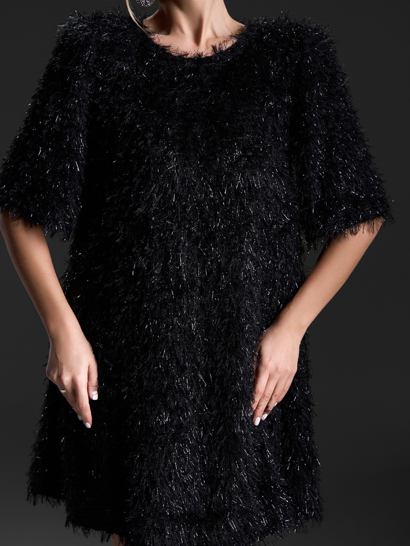 Платье мини ISSA Plus модель 15432A_черный Платье мини ISSA Plus модель 15432A_черный Фото