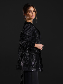 Пиджак ISSA Plus модель 15435_черный Фото