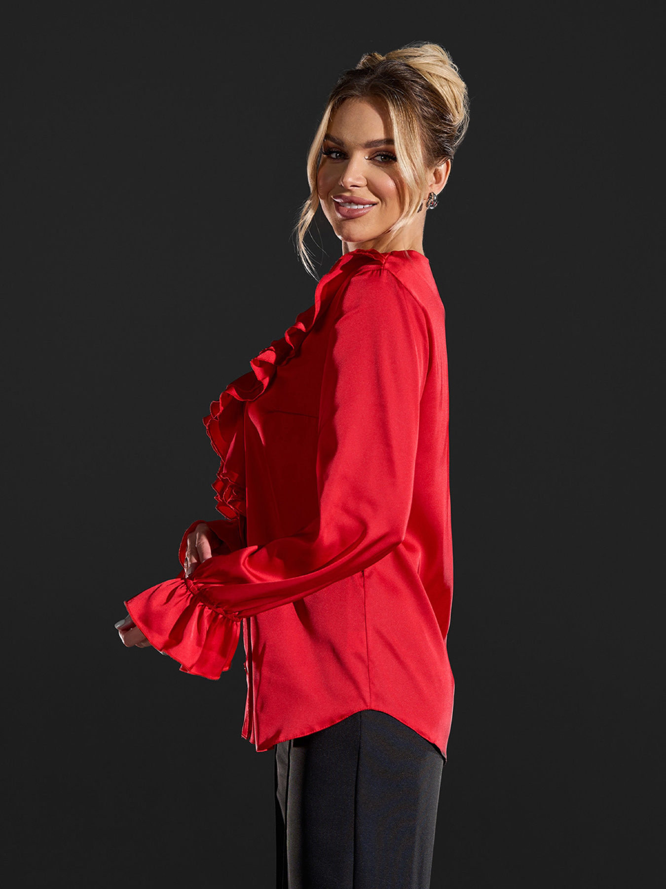 Рубашка повседневная ISSA Plus модель 15429_красный Фото