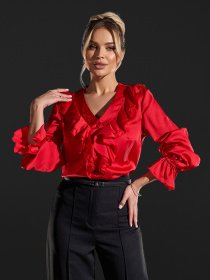 Сорочка повсякденна ISSA Plus модель 15429_красный Фото