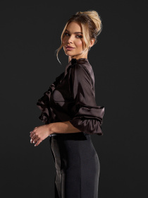 Рубашки модель 15429_темно-коричневый Фото