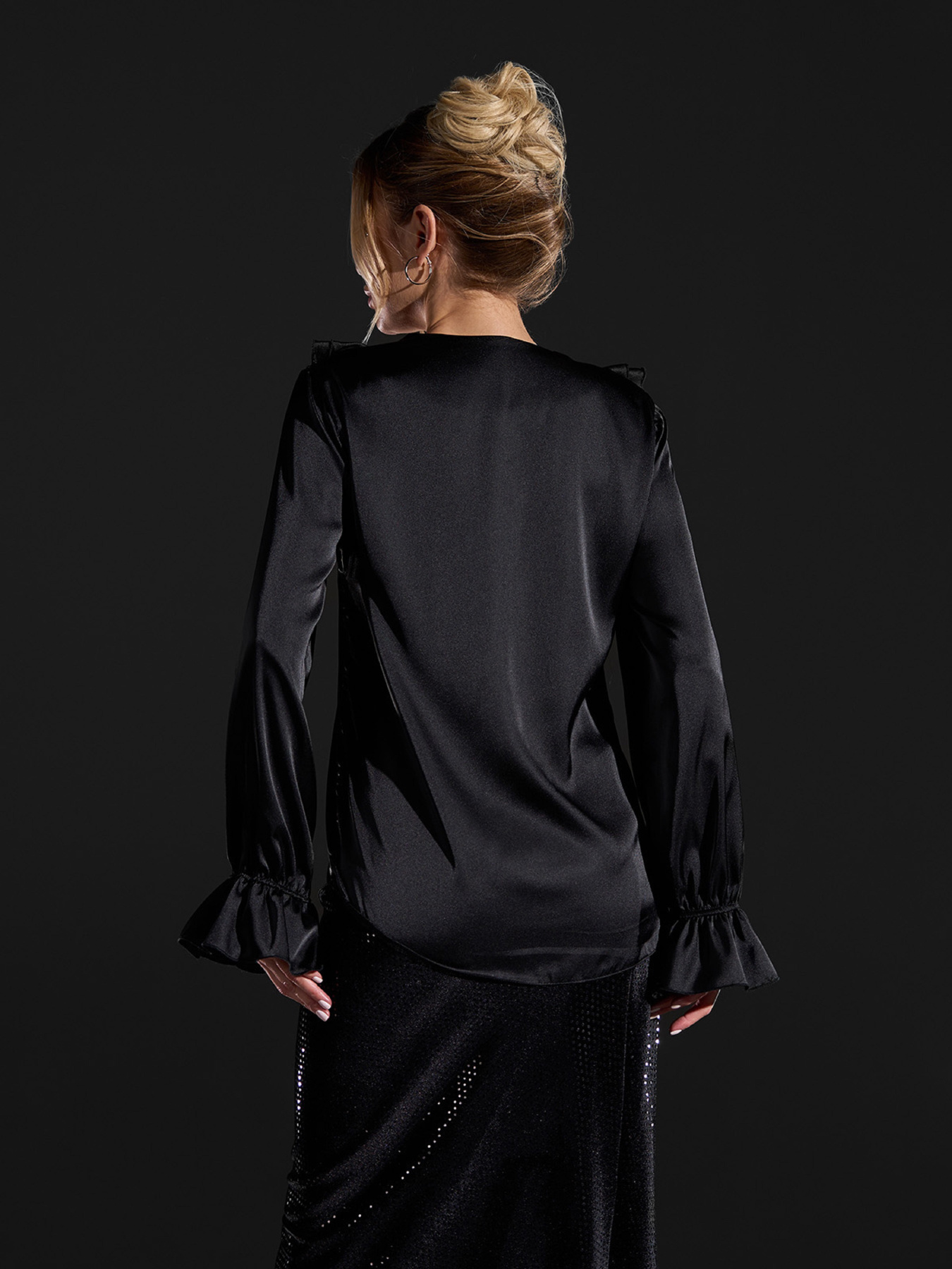 Сорочка повсякденна ISSA Plus модель 15429_черный Фото