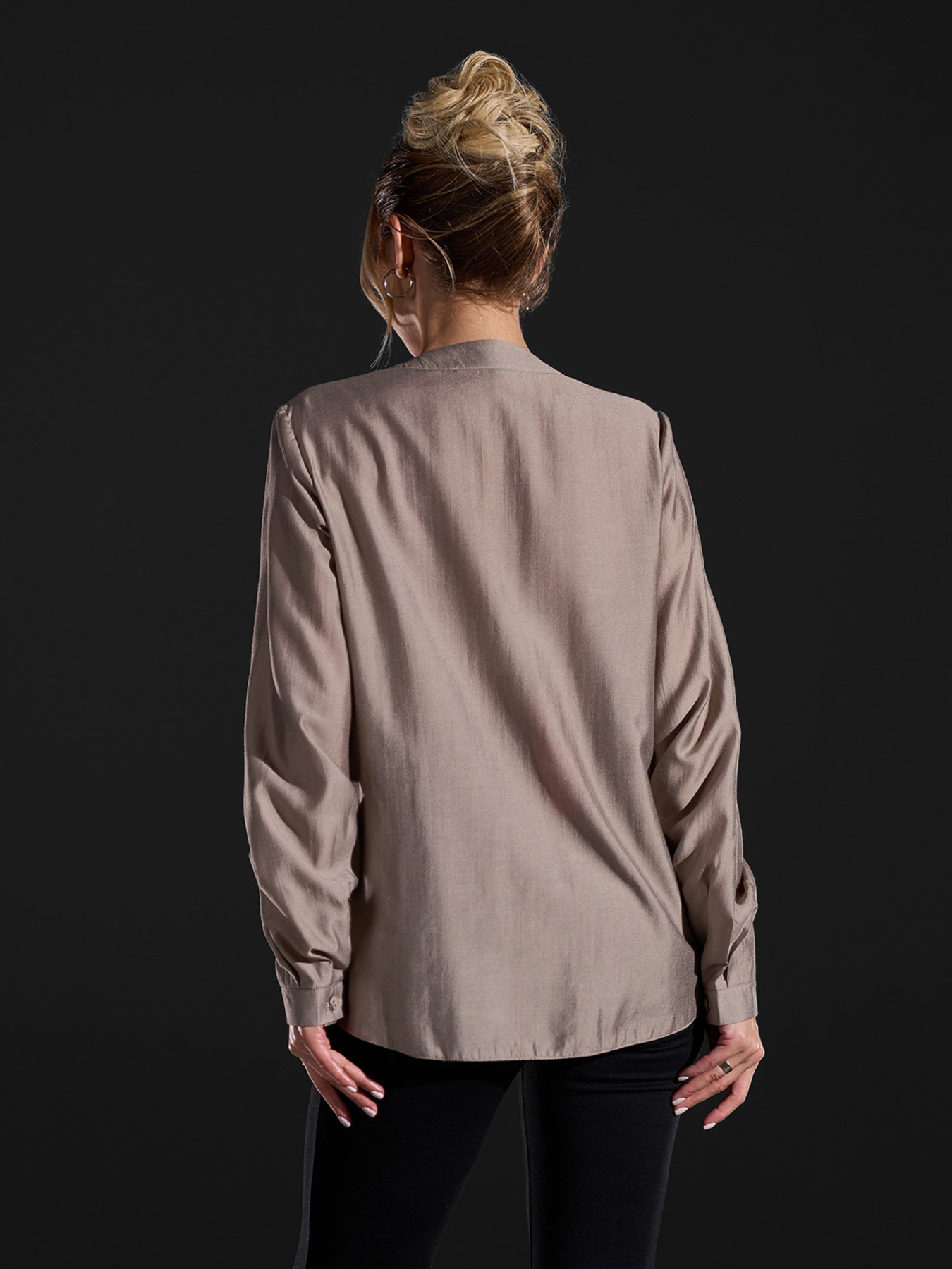 Рубашка ISSA Plus модель 15422_коричневый Фото