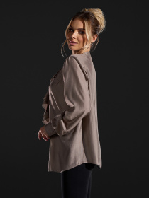 Рубашка ISSA Plus модель 15422_коричневый Фото