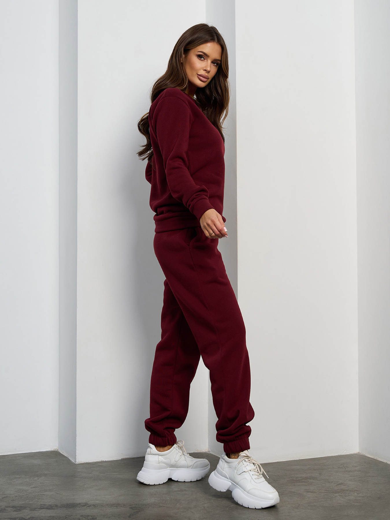 Спортивный костюм ISSA Plus модель 15456_бордовый Фото