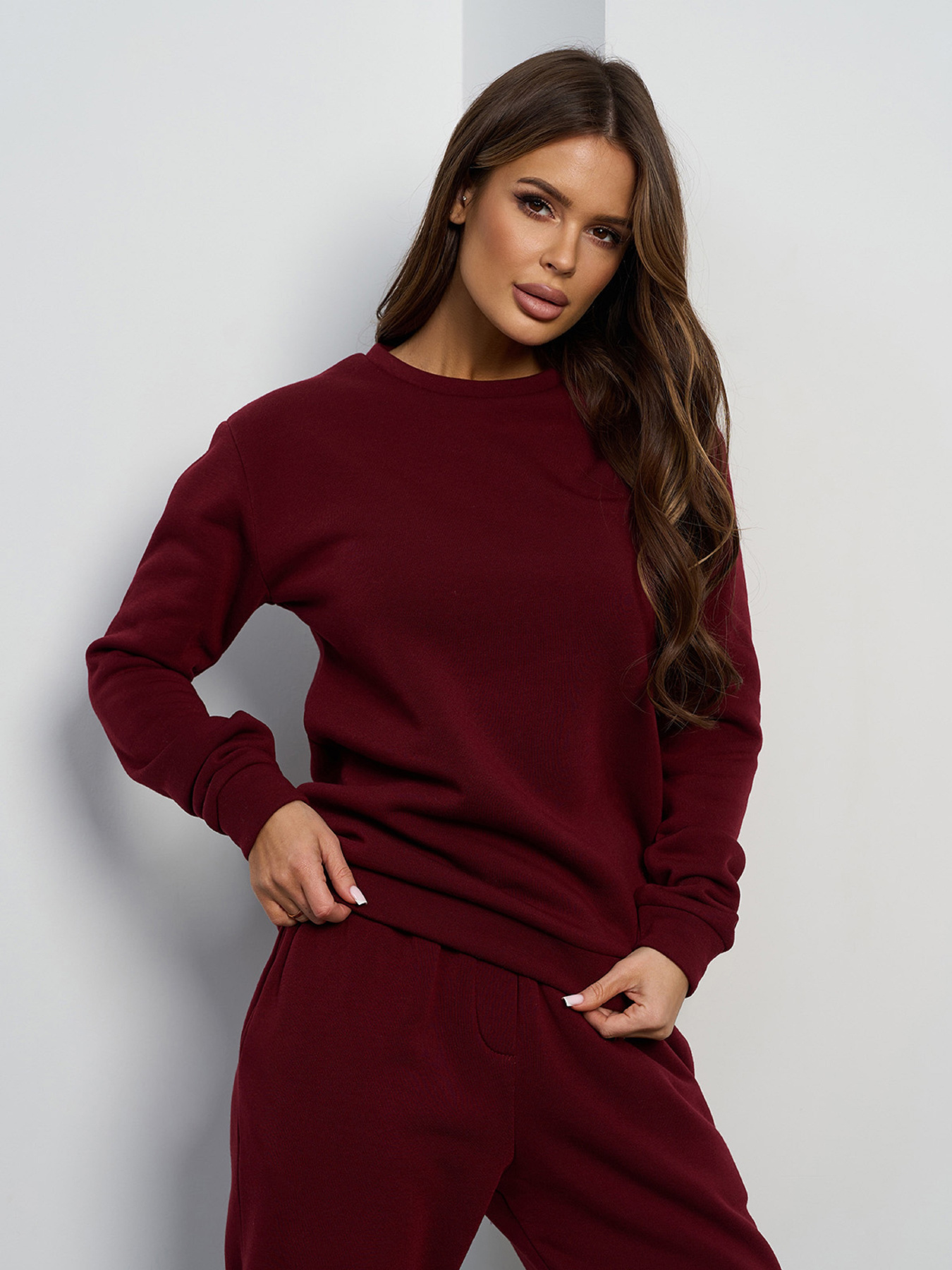 Спортивный костюм ISSA Plus модель 15456_бордовый Фото