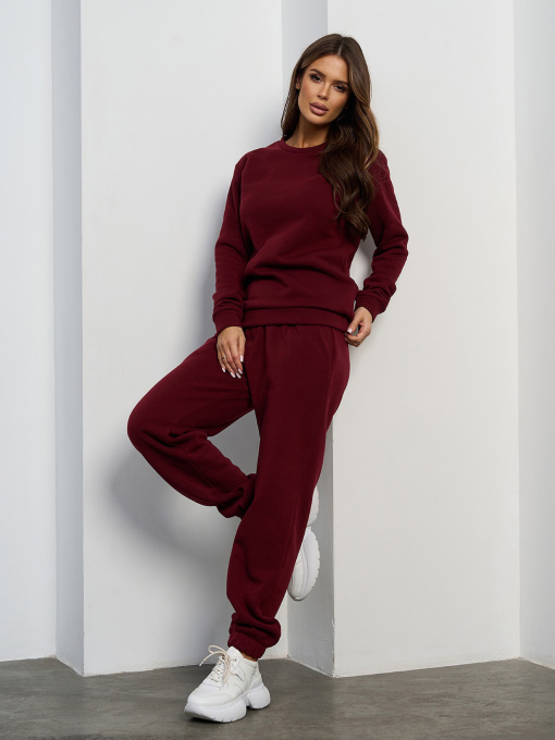 Спортивный костюм ISSA Plus модель 15456_бордовый Фото