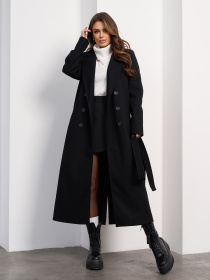 Пальто ISSA Plus модель 15473_черный Фото