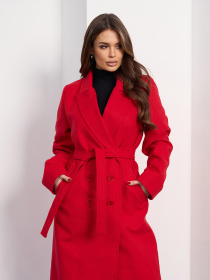 Пальто ISSA Plus модель 15474_красный Фото