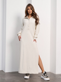 Сукня максі ISSA Plus модель 15484_молочный Фото