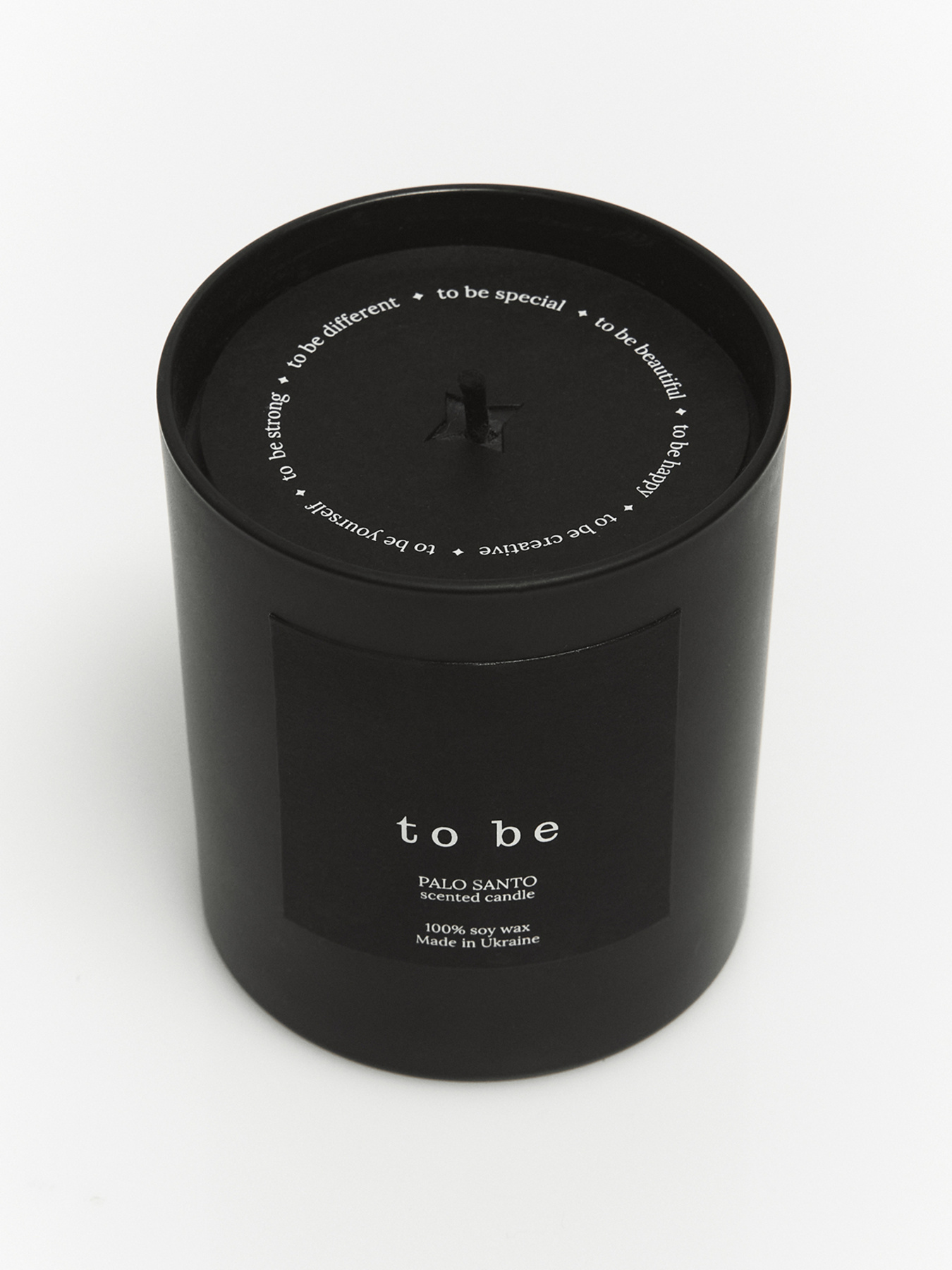 Парфюмированная свеча из чёрного соевого воска PALO SANTO To be модель scps_tobe Фото