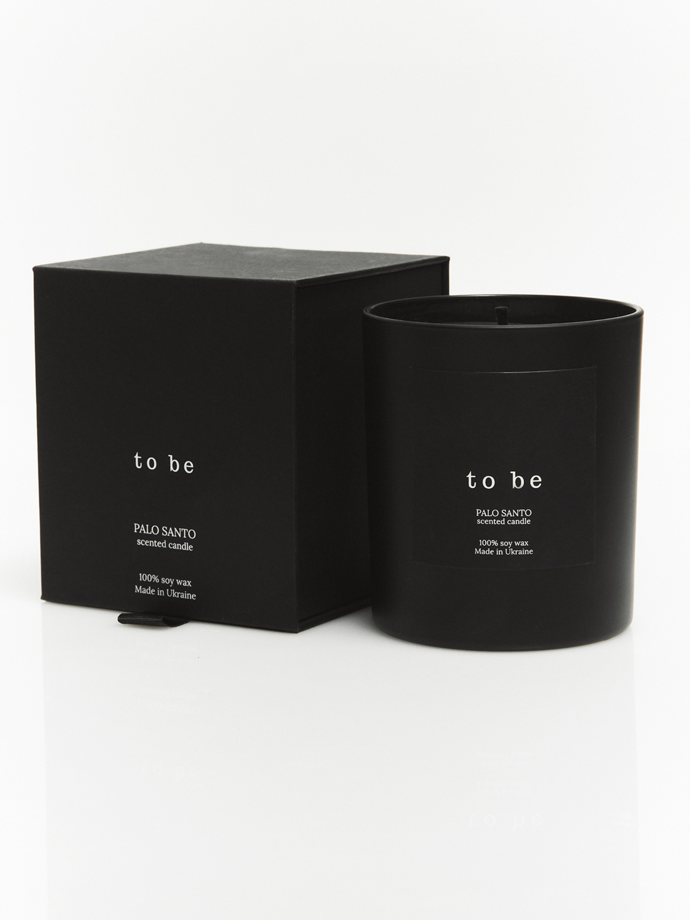 Парфюмированная свеча из чёрного соевого воска PALO SANTO To be модель scps_tobe Фото