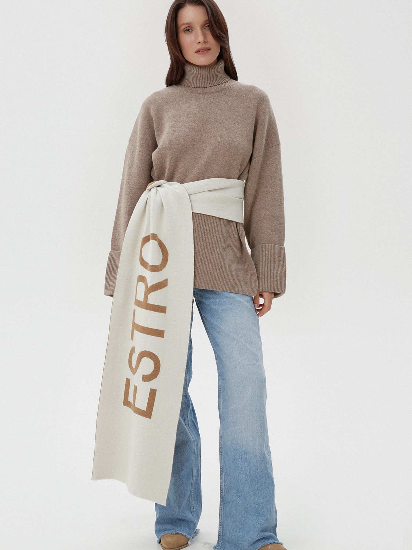 Шарф ESTRO 20206-054201, колір молочний модель 20206-054201 Фото