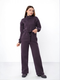 Теплий комбінезон для жінок на блискавці з коміром-стійкою та шнурком на талії, Темно-фіолетовий Носи Своє (8443-025) модель 8443-025-nzhir Теплий комбінезон для жінок на блискавці з коміром-стійкою та шнурком на талії, Темно-фіолетовий Носи Своє (8443-025) модель 8443-025-nzhir Фото