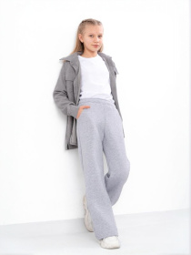 Теплі штани-палаццо для дівчинки (підліткові) однотонні, Світло-сірий​ Носи Своє (6437-025-2) модель 6437-025-2-srij Фото
