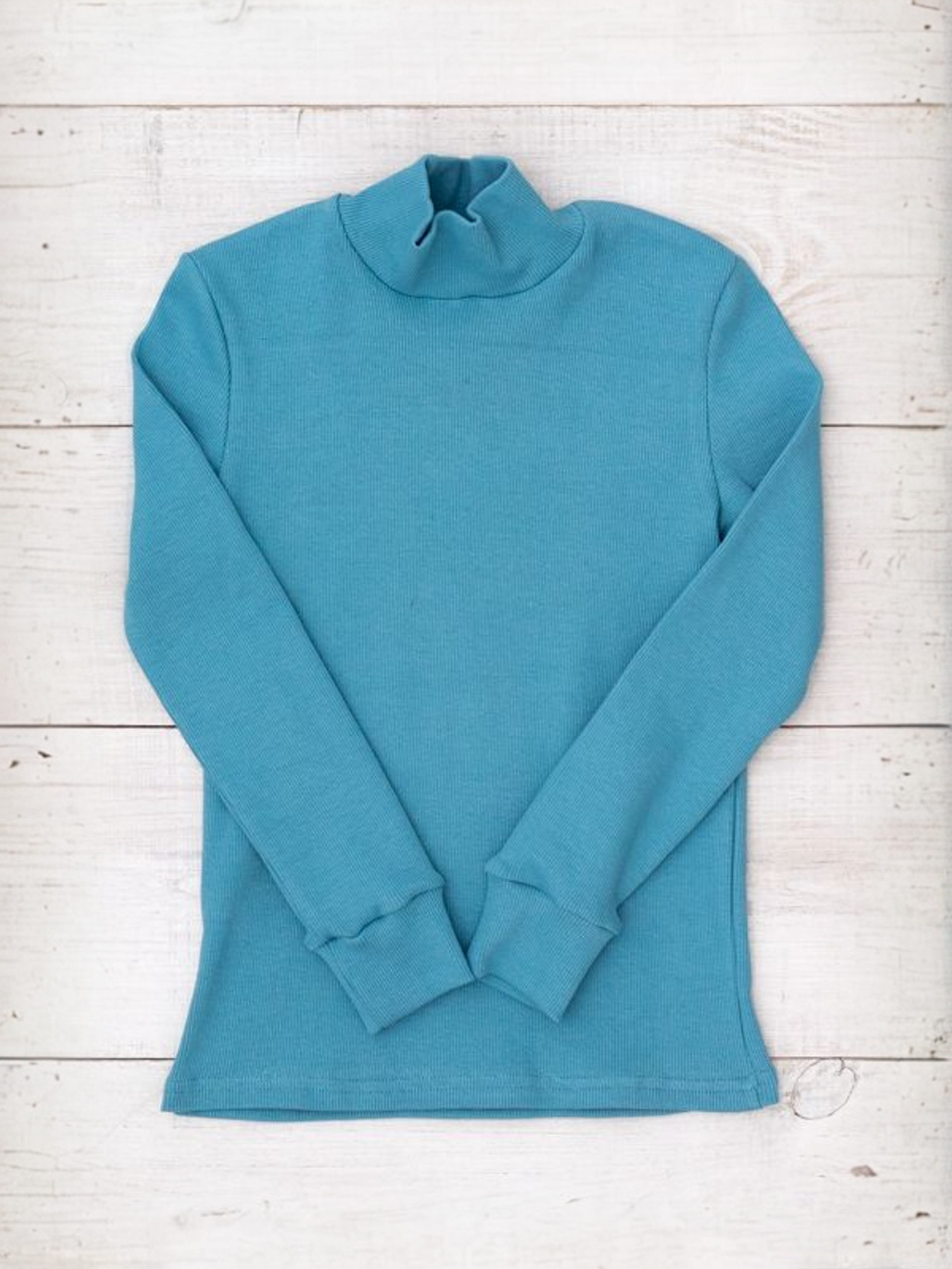 Дитяча водолазка однотонна в рубчик, Світло-блакитний​ Носи Своє (6068-019-1) модель 6068-019-1-lazurno-srij Фото