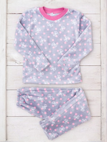 Піжама для дівчинки-підлітка махрова (кофта та штани) з принтом, Перлинний Носи Своє (6079-035-2-1) модель 6079-035-2-1-bantiki-na-sromu Фото