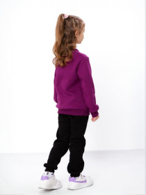 Теплий костюм з малюнком для дівчинки зі світшотом та штанами, Фуксія Носи Своє (6063-025-33-5) модель 6063-025-33-5-fuksq-chornij Фото