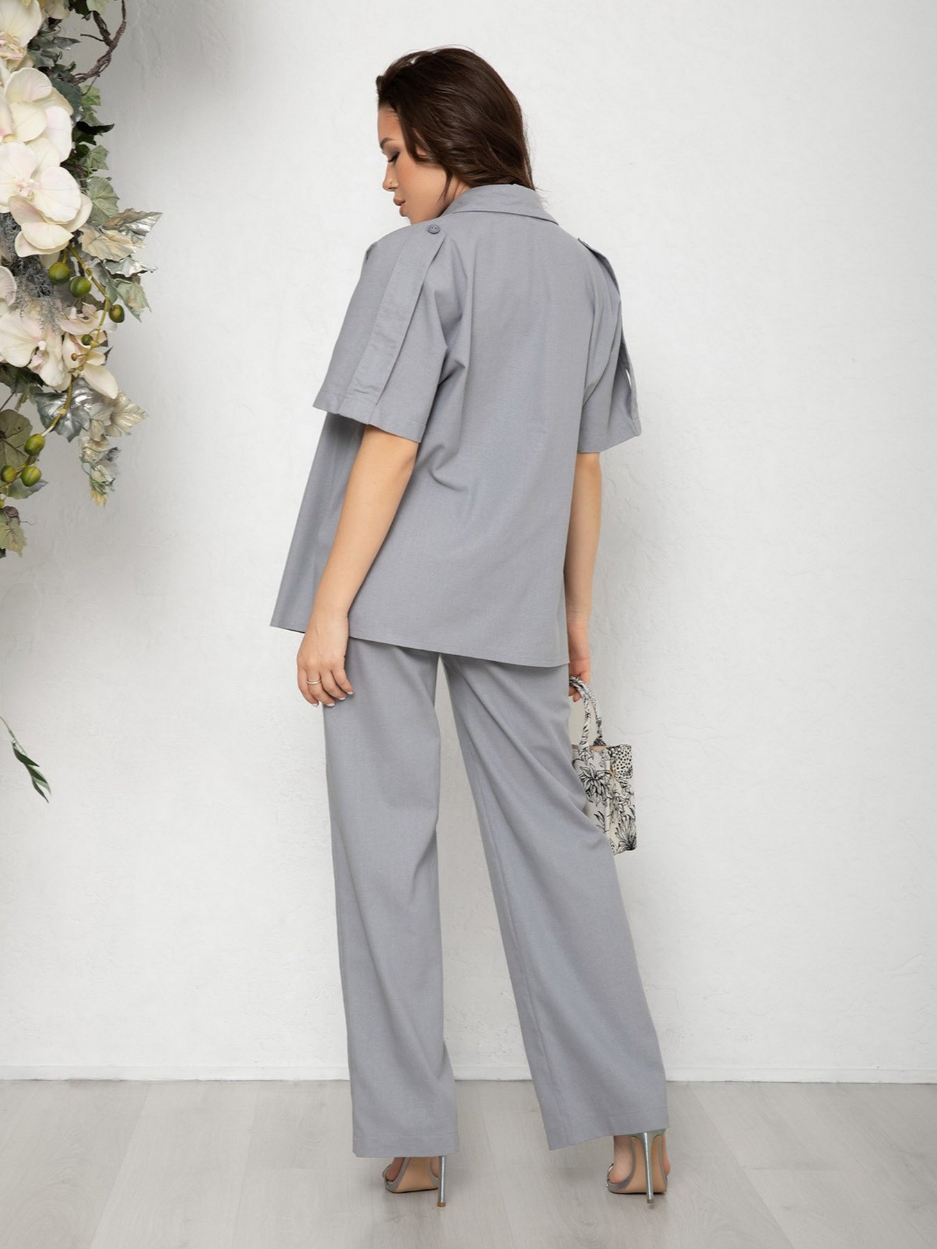 Повседневный костюм ISSA Plus модель 12590_gray Фото