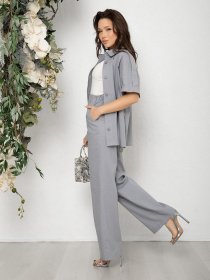 Повседневный костюм ISSA Plus модель 12590_gray Фото