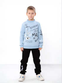 Теплий костюм для хлопчика зі світшотом та штанами, Світло-блакитний​ Носи Своє (6063-025-33-4) модель 6063-025-33-4-svtlo-blakitnij-chornij Фото