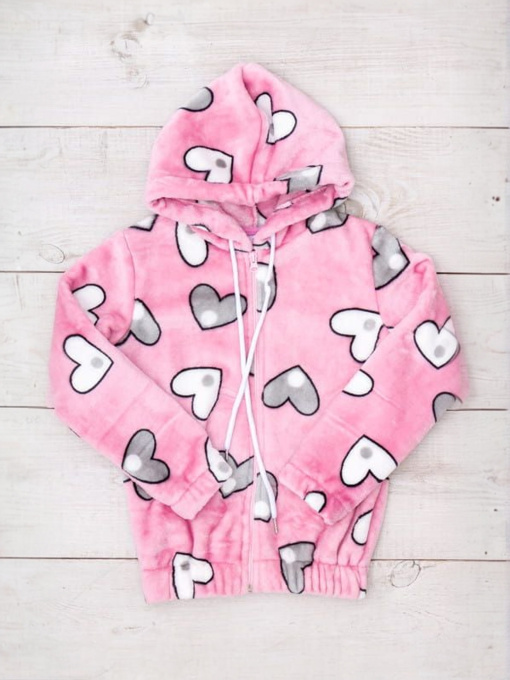 Флисовая кофта Носи своє модель 6071-035-5-serdechka-na-rozhevomu Фото