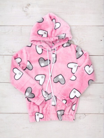 Флисовая кофта Носи своє модель 6071-035-5-serdechka-na-rozhevomu Фото