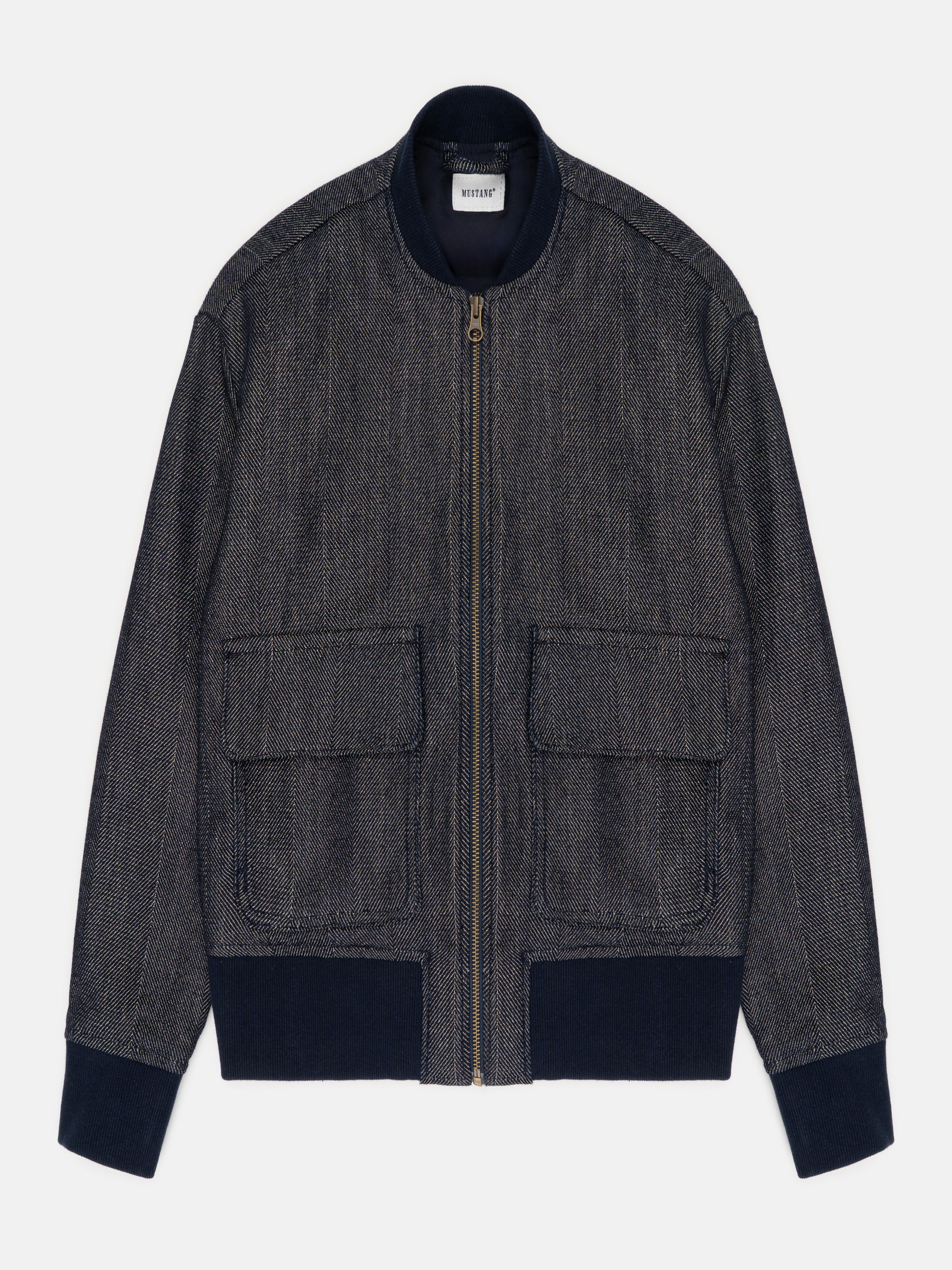 Бавовняний Жіночий Бомбер Mustang Jeans Phoebe Bomber (1014578) колір сіро-синій