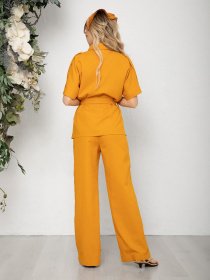 Повседневный костюм ISSA Plus модель 12590_mustard Фото