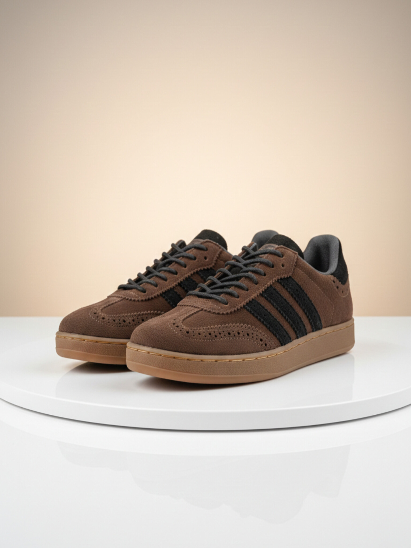 Коричневі чоловічі замшеві кеди модель PULSE_COFFEE Фото