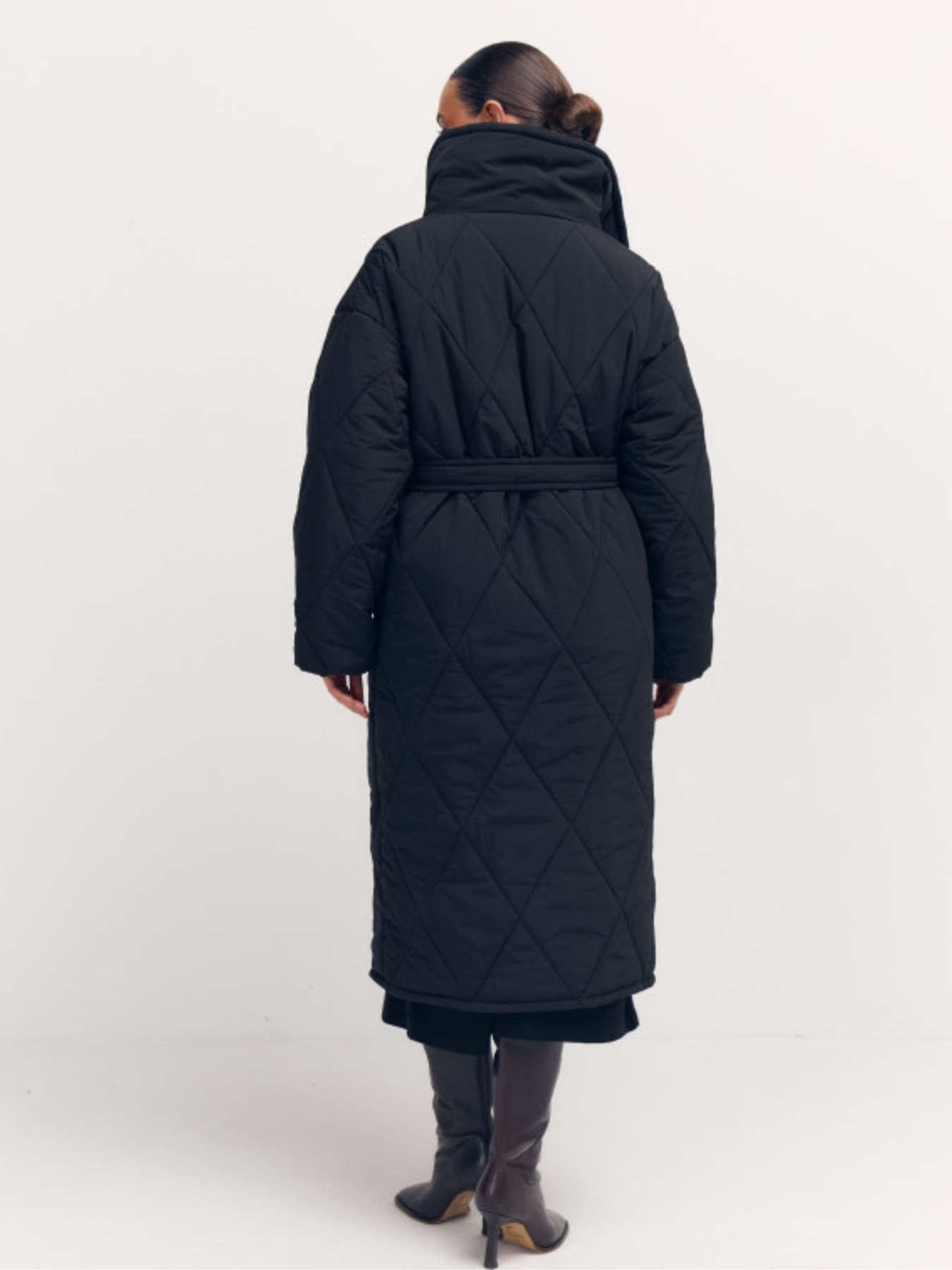 Пальто Soft Warm Mood у чорному кольорі модель 393 Фото