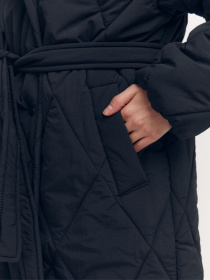 Пальто Soft Warm Mood у чорному кольорі модель 393 Фото