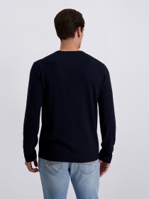 Мужской темно-синий джемпер с шерстью модель C5 51790.5137.6325 Фото