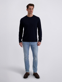 Мужской темно-синий джемпер с шерстью модель C5 51790.5137.6325 Фото