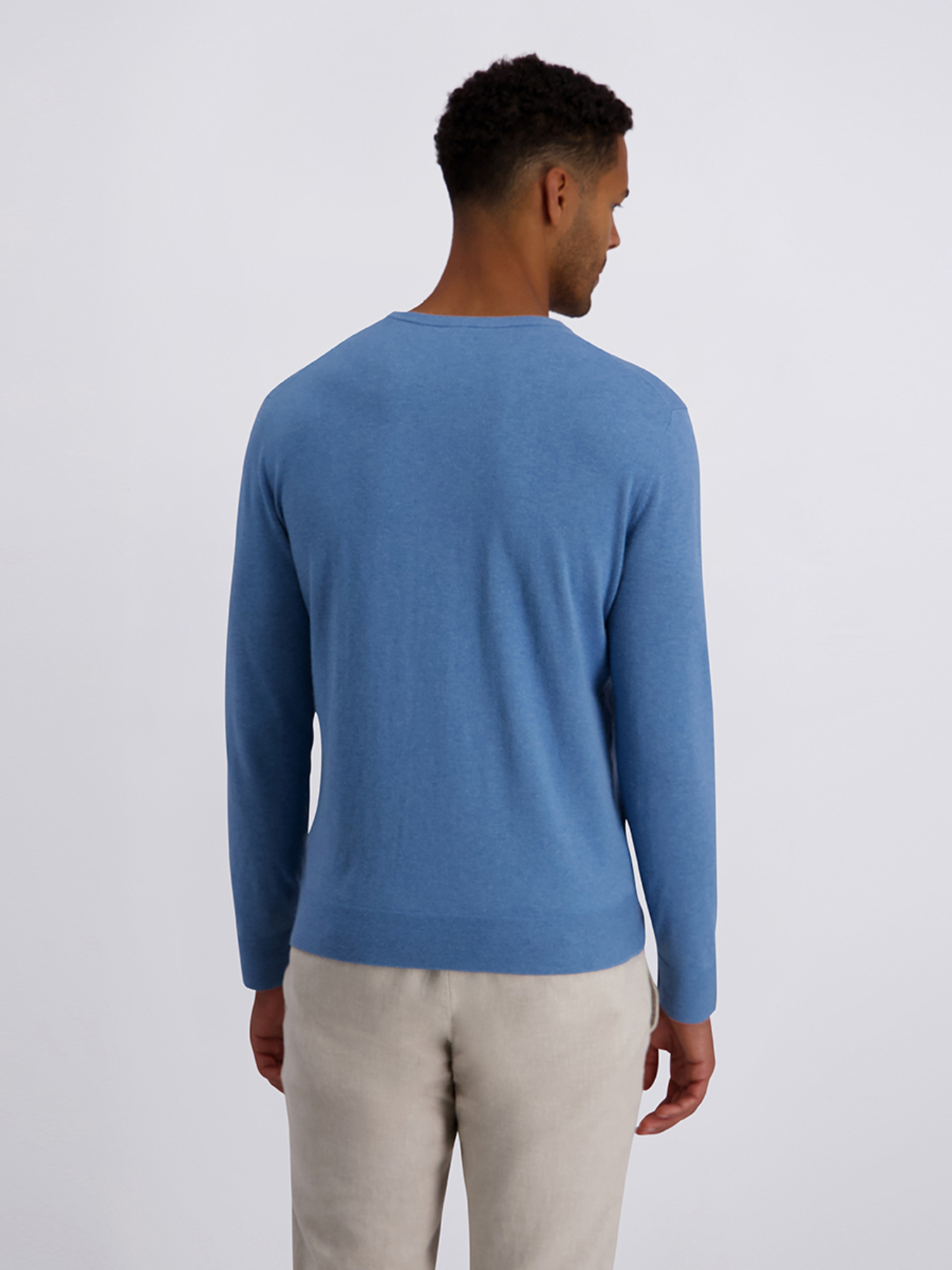 Мужской голубой джемпер с шерстью модель C5 51790.5137.6236 Фото