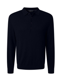 Чоловіче темно-синє поло на довгий рукав модель C5 51794.5137.6325 Фото