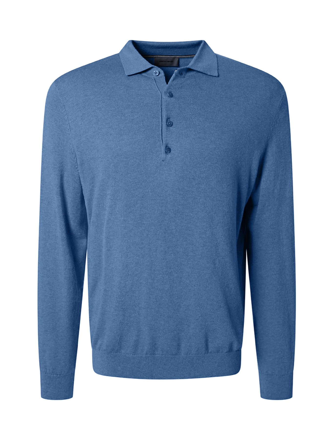 Чоловіче блакитне поло на довгий рукав модель C5 51794.5137.6236 Фото