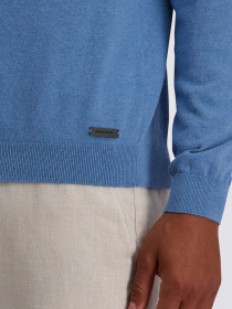 Чоловіче блакитне поло на довгий рукав модель C5 51794.5137.6236 Фото