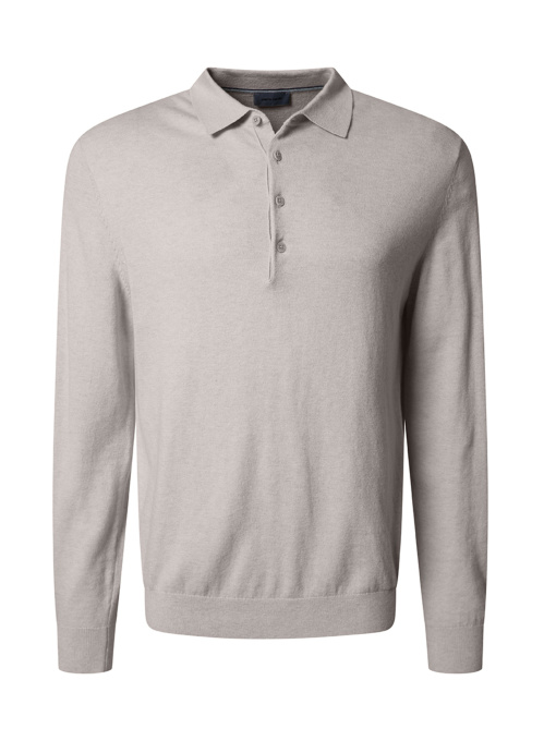 Чоловіче сіре поло на довгий рукав модель C5 51794.5137.1204 Фото