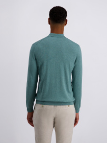 Чоловіче м'ятне поло на довгий рукав модель C5 51794.5137.6117 Фото