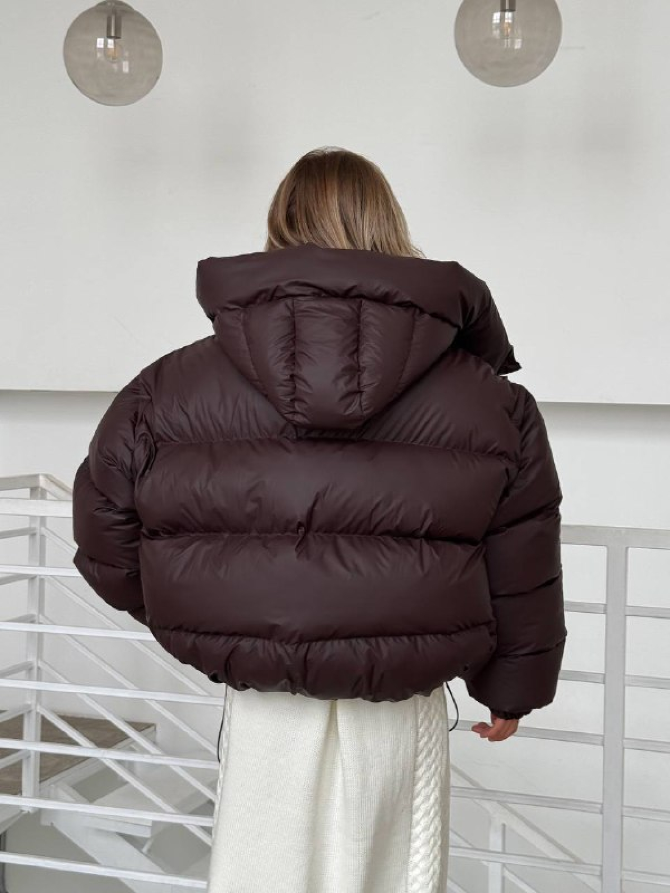 Жіноча зимова куртка TRANSFORMER з капюшоном, Шоколадний Milirud (mil488) модель mil488-shokolad-rejns Фото