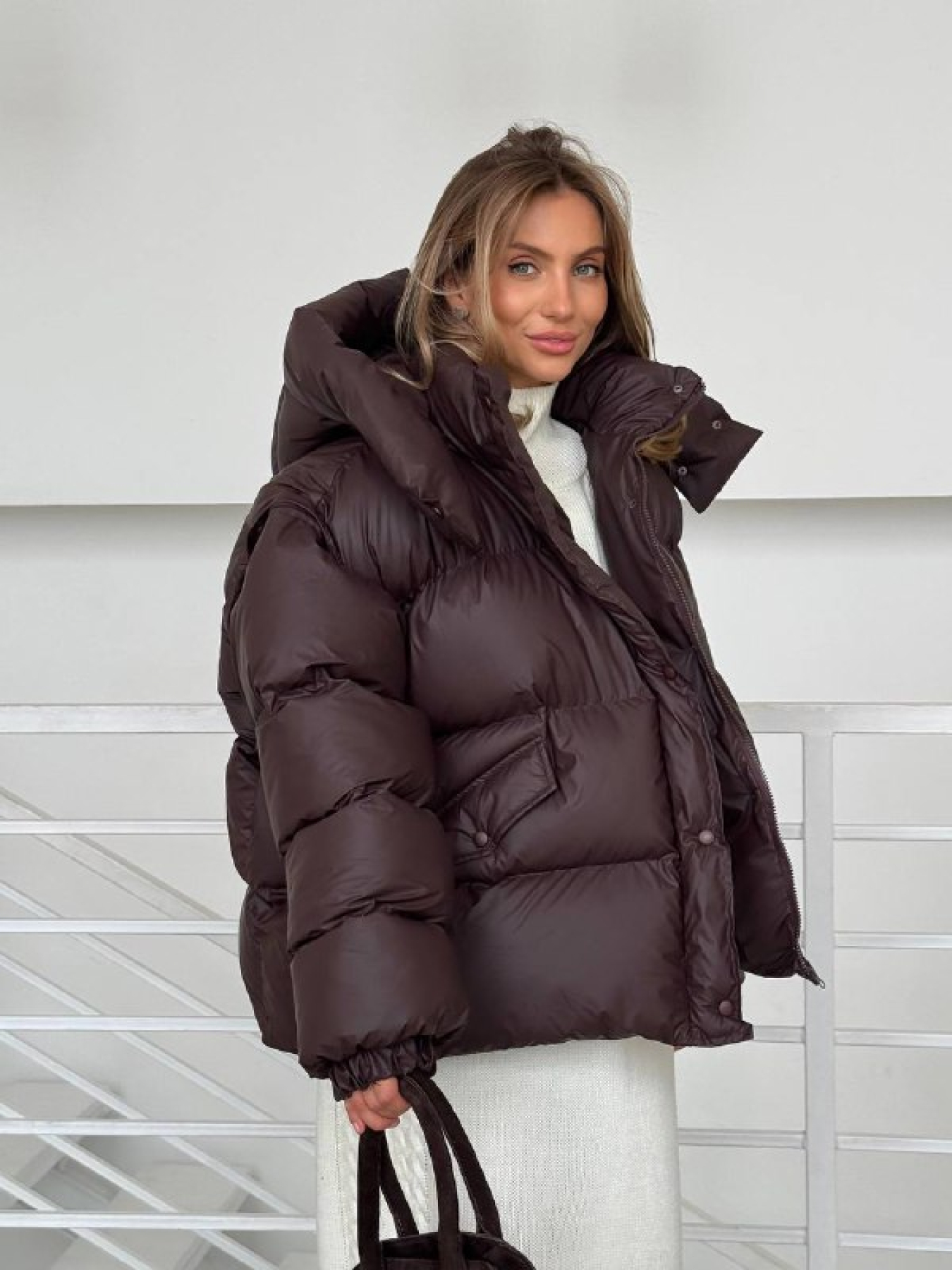 Зимова куртка Milirud модель mil488-shokolad-rejns Зимова куртка Milirud модель mil488-shokolad-rejns Фото